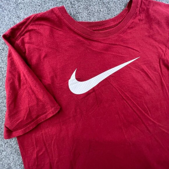 NIKE T Shirt Mens Athletic Cut Large Red Short Sleeve Crew Neck Pullover Sports - Picture 4 of 7